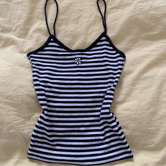 TWO FOR ONE BUNDLE- Top shop striped tank top and a blue crop top. - Picture 6 of 9